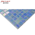 glazed mosaic floor tiles mixed blue glossy ceramic mosaic swimming pool tiles